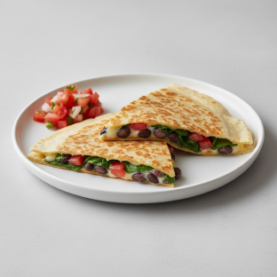 Veggie Black Bean Quesadilla (Vegan)