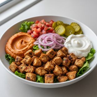 Spicy Chicken Kebab Salad Bowl