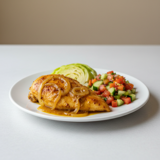 Yassa White Meat Chicken with Cabbage and Senegalese Salad