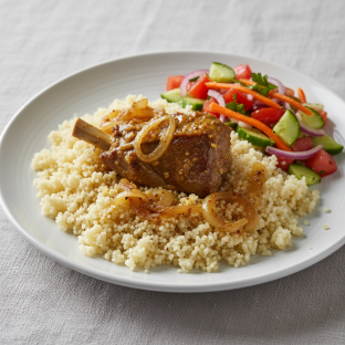 Yassa Lamb with Couscous and Senegalese Salad