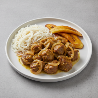 Yassa Lamb with Vermicelli and Plantains