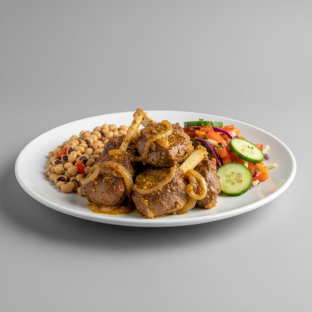 Yassa Lamb with Black-Eyed Peas and Senegalese Salad