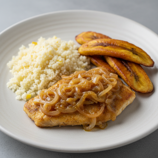Yassa Tilapia with Couscous and Plantains