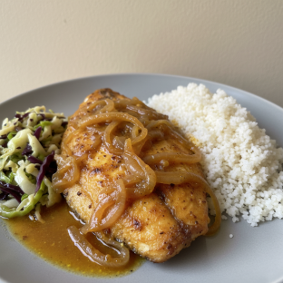 Yassa Tilapia with Attieke (Cassava Couscous) and Cabbage