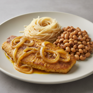 Yassa Tilapia with Vermicelli and Black-Eyed Peas