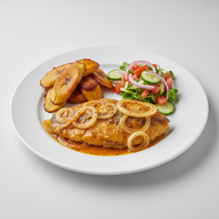 Yassa Tilapia with Plantains and Senegalese Salad