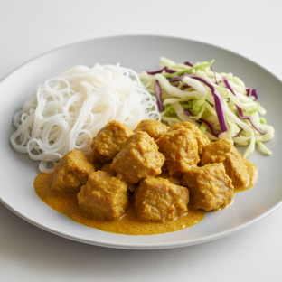 Curry Stew Lamb with Vermicelli and Cabbage