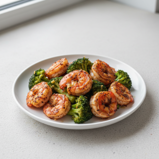 Jerk Shrimp and Broccoli
