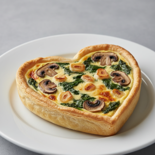 Valentine's Mushroom Quiche