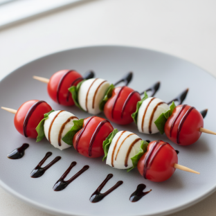 Valentine's Caprese Skewers