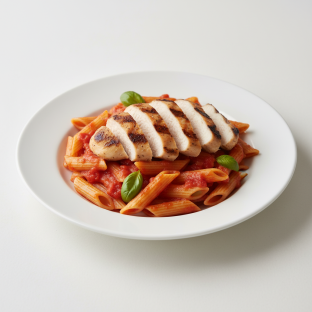 Gluten Free Penne with Pomodoro Sauce and Grilled Chicken