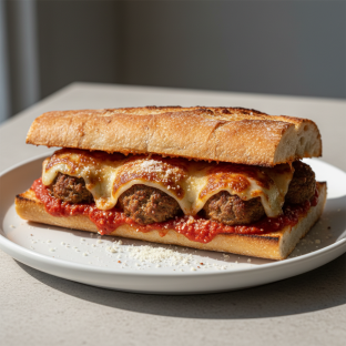 Polpette Panini with Provolone Cheese