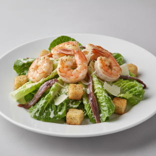 Cesare (Caesar) Salad with Shrimp