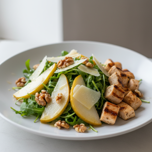 Pear and Parmigiano Salad with Grilled Chicken