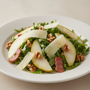 Pear and Parmigiano Salad with Pancetta