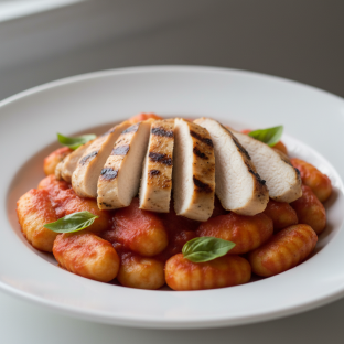 Gnocchi with Pomodoro Sauce and Grilled Chicken