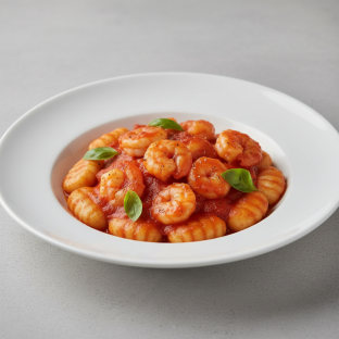 Gnocchi with Pomodoro Sauce and Shrimp