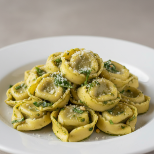 Cheese Tortellini with Pesto Sauce