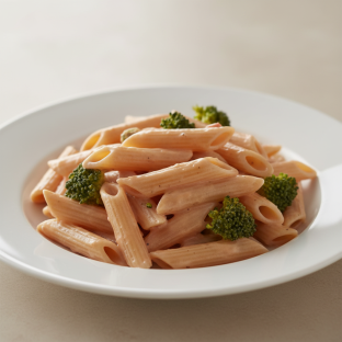 Gluten Free Penne with Vodka Sauce and Broccoli