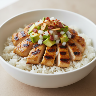 Lemongrass Grilled Chicken Rice Bowl