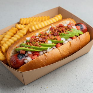 California Deluxe Hot Dog Box