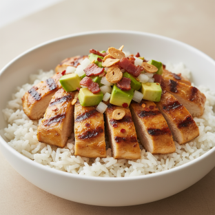Lemongrass Grilled Chicken Rice Bowl