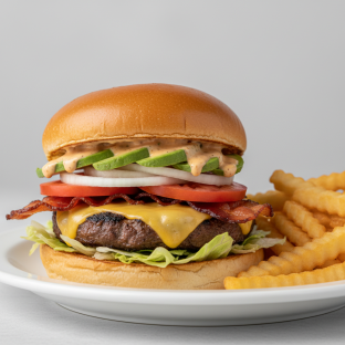 California BLTA Deluxe Burger