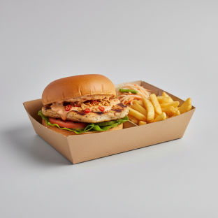 Char Chick Spicy Grilled Chicken Sandwich Box with Fries