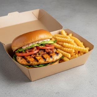 Lemongrass Grilled Chicken Sandwich Box with Fries