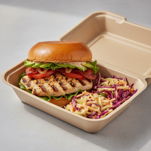 Lemongrass Grilled Chicken Sandwich Box with Spicy Slaw
