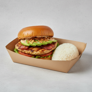 Lemongrass Grilled Chicken Sandwich Box with Sticky Rice