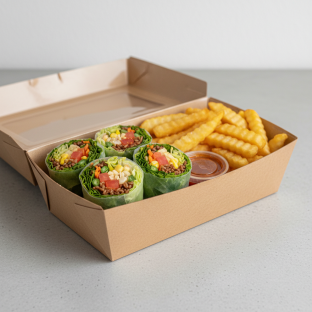 Char Chick Veggie Wrap Box with Fries