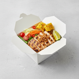 Char Chick Bowl Box with Zesty Corn off the Cob