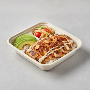 Lemongrass Grilled Chicken Bowl Box with Papaya Salad
