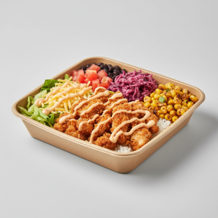 Crispy Shredded Chicken Bowl Box with Zesty Corn off the Cob