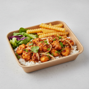 Larb - Namtok Chicken Bowl Box with Fries