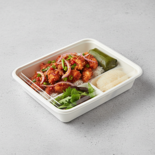 Larb - Namtok Chicken Bowl Box with Sticky Rice