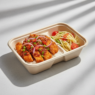 Larb - Namtok Chicken Bowl Box with Papaya Salad