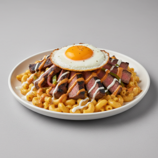 Spicy Basil Mac with Ribeye (Garlic Butter Base)