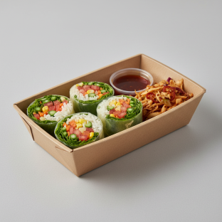 Char Chick Veggie Wrap Box with Spicy Slaw