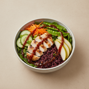 Nut-Free Chicken 50-50 Bowl with Tamarind Sauce (No Cashews)