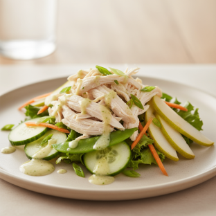 Nut-Free Chicken Salad with Ginger Lime Sauce (No Cashews)