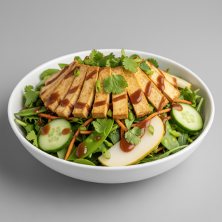 Nut-Free (V) Tofu Salad with Tamarind Sauce (No Cashews)