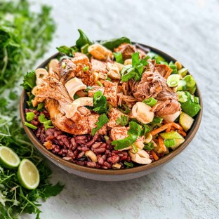 Protein Combo 50-50 Bowl with "Peanut" Sauce