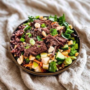 Wagyu Beef 50-50 Bowl with "Peanut" Sauce