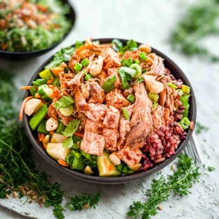 Protein Combo Purple Rice Bowl with Ginger Lime Sauce