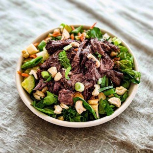 Wagyu Beef Salad with "Peanut" Sauce