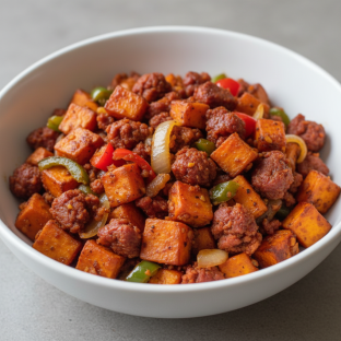 Chorizo and Sweet Potato Hash