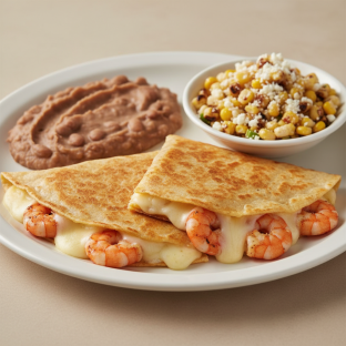 Shrimp and Oaxaca Cheese Quesadilla