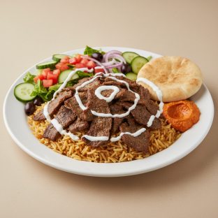Beef Shawarma Rice Plate